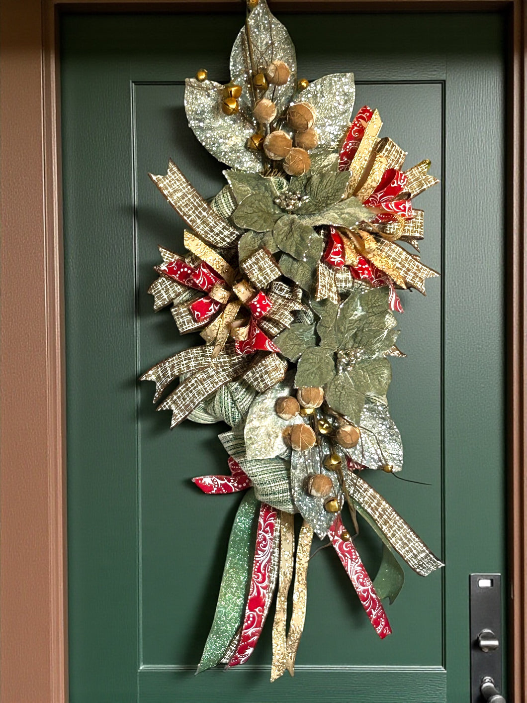 Rustic Christmas Swag Wreath, Christmas Decor