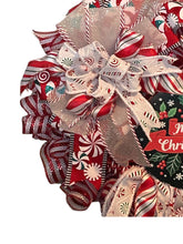 Load image into Gallery viewer, Candy Cane Christmas, Merry Christmas Wreath, Candy Christmas, Christmas Decor
