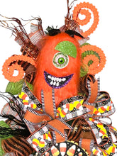 Load image into Gallery viewer, Monster Halloween Swag, Halloween Wreath, Trick or Treat, Halloween Decor
