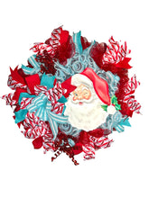 Load image into Gallery viewer, Santa Wreath, Christmas Decor, Traditional Christmas Santa
