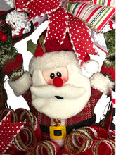 Load image into Gallery viewer, Santa Christmas Grapevine Wreath, Christmas Decor, Santa Wreath
