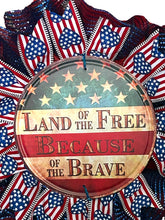 Load image into Gallery viewer, Land of the Free Because of the Brave, Patriotic Wreath, Veteran Gift, Memorial Gift

