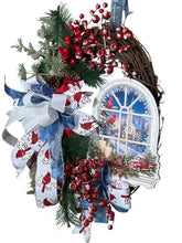 Load image into Gallery viewer, Cardinal Grapevine Wreath, Winter Wreath, Christmas Decor
