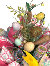 Load image into Gallery viewer, Easter Swag, Easter Bunny Decor, Whimsical Easter, Easter Wreath
