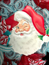 Load image into Gallery viewer, Santa Wreath, Christmas Decor, Traditional Christmas Santa
