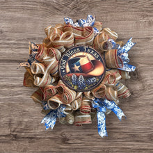 Load image into Gallery viewer, Texas Wreath, Texas Patriotic, God Bless Texas
