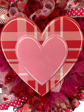 Load image into Gallery viewer, Valentine Wreath, Valentine Decor, Sweetheart Gift, Heart Wreath
