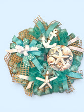 Load image into Gallery viewer, Beach House Wreath, Lake Beach Decor, Beach House Decor, Seashells, Coastal Decor

