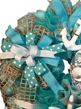 Load image into Gallery viewer, Beach House Wreath, Lake Beach Decor, Beach House Decor, Seashells, Coastal Decor
