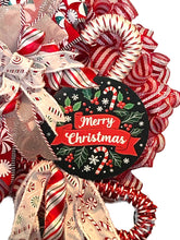 Load image into Gallery viewer, Candy Cane Christmas, Merry Christmas Wreath, Candy Christmas, Christmas Decor
