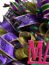 Load image into Gallery viewer, Mardi Gras Wreath, Mardi Gras Decor, Fat Tuesday
