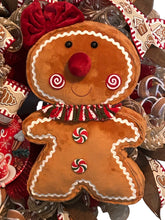 Load image into Gallery viewer, Welcome Gingerbread Wreath, Christmas Decor, Gingerbread Christmas
