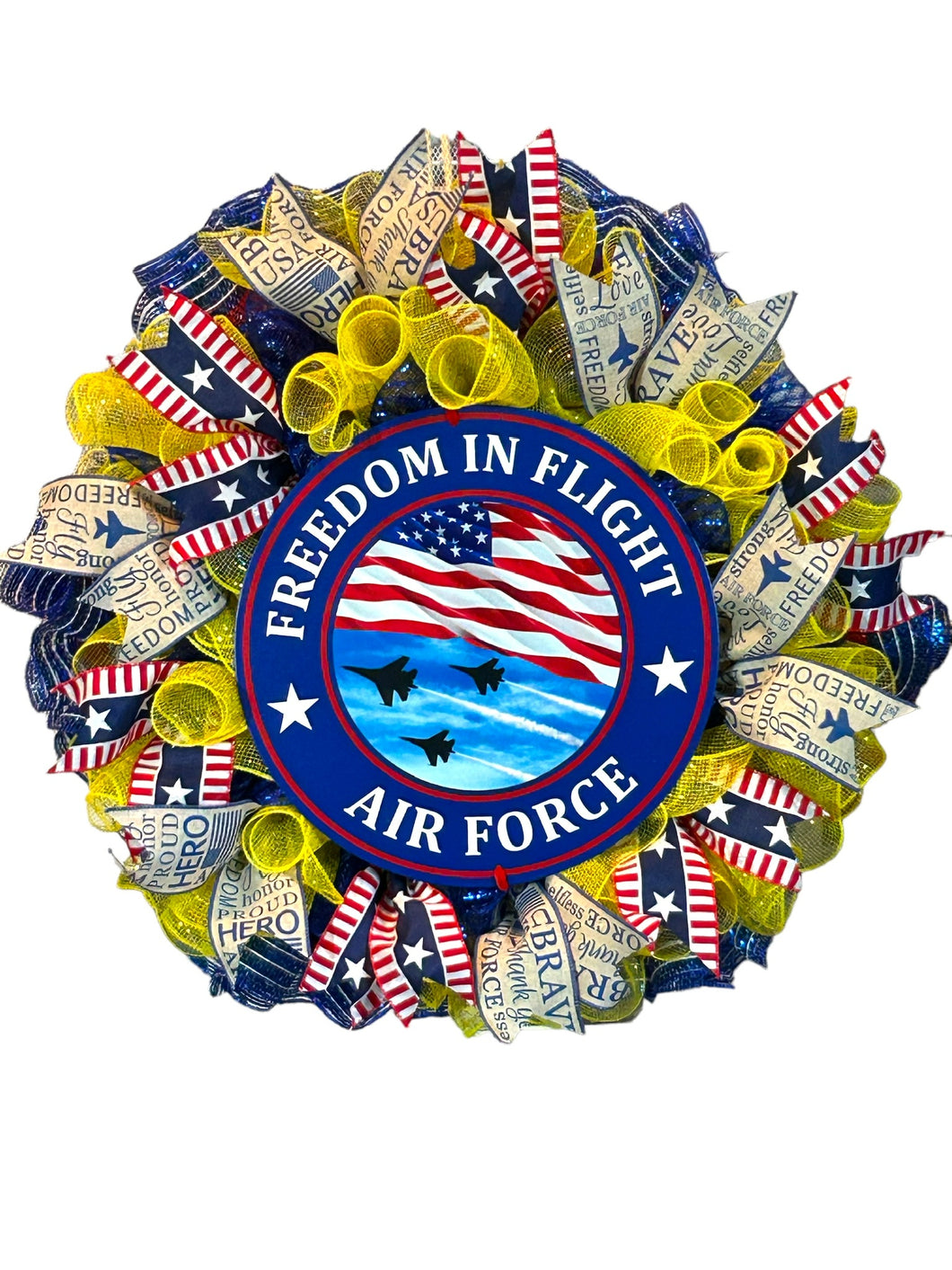 Air Force Wreath, Military Wreath, Veteran Gift, Patriotic