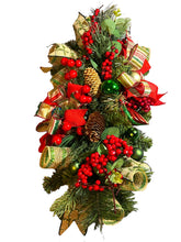 Load image into Gallery viewer, Pine and Foliage Christmas Centerpiece, Christmas Decor, Winter Decor
