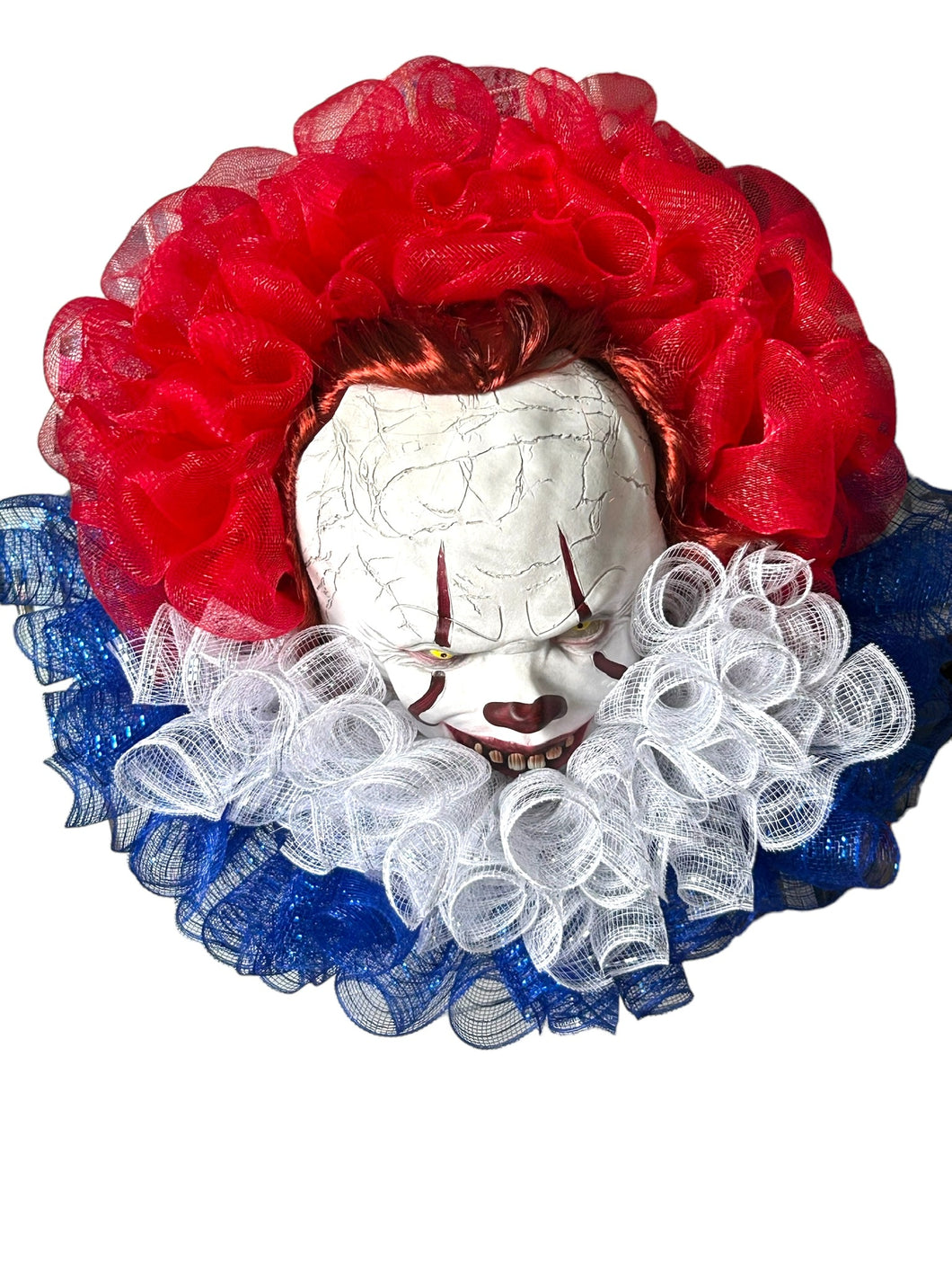 Scary Clown Wreath, Halloween Wreath, Horror Halloween, Scary Halloween Decor