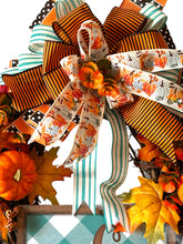 Load image into Gallery viewer, Fall Wreath, Pumpkin Wreath, Thanksgiving Wreath, Autumn Decor, Thanksgiving Decor
