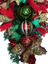 Load image into Gallery viewer, Red and Green Christmas Swag, Christmas Decor
