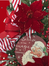Load image into Gallery viewer, Believe in the Magic of Christmas Swag, Christmas Decor, Santa

