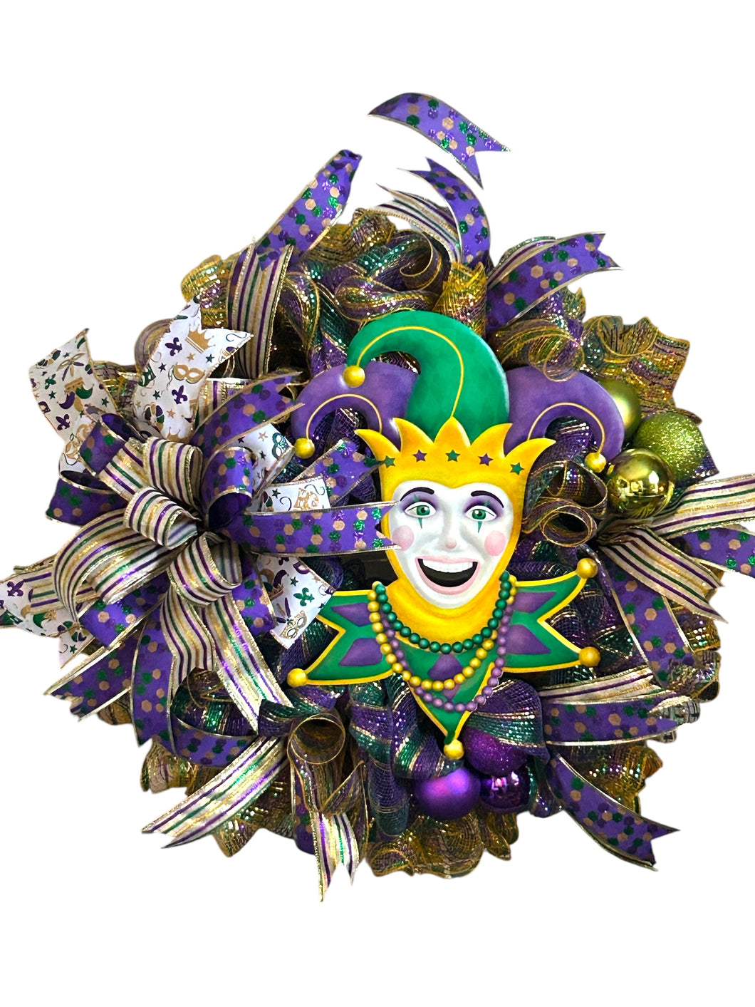 Mardi Gras Wreath, Jester, Mardi Gras Decor