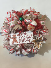 Load image into Gallery viewer, Oh Snap Gingerbread Wreath, Gingerbread Christmas, Christmas Decor
