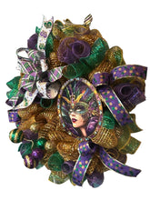 Load image into Gallery viewer, Mardi Gras Wreath, Mardi Gras Decor, Fat Tuesday
