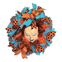 Load image into Gallery viewer, Scary Halloween Wreath, Halloween Decor
