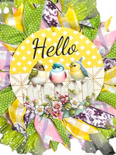 Load image into Gallery viewer, Hello Bird Theme Wreath, Spring Summer Wreath
