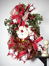 Load image into Gallery viewer, Santa Christmas Grapevine Wreath, Christmas Decor, Santa Wreath
