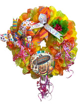 Load image into Gallery viewer, Fiesta Wreath, Fiesta Decor, Fiesta Door Decor
