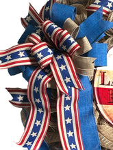 Load image into Gallery viewer, Patriotic Wreath, Veteran Wreath, Military Wreath, Memorial Day Wreath, Patriotic Decor
