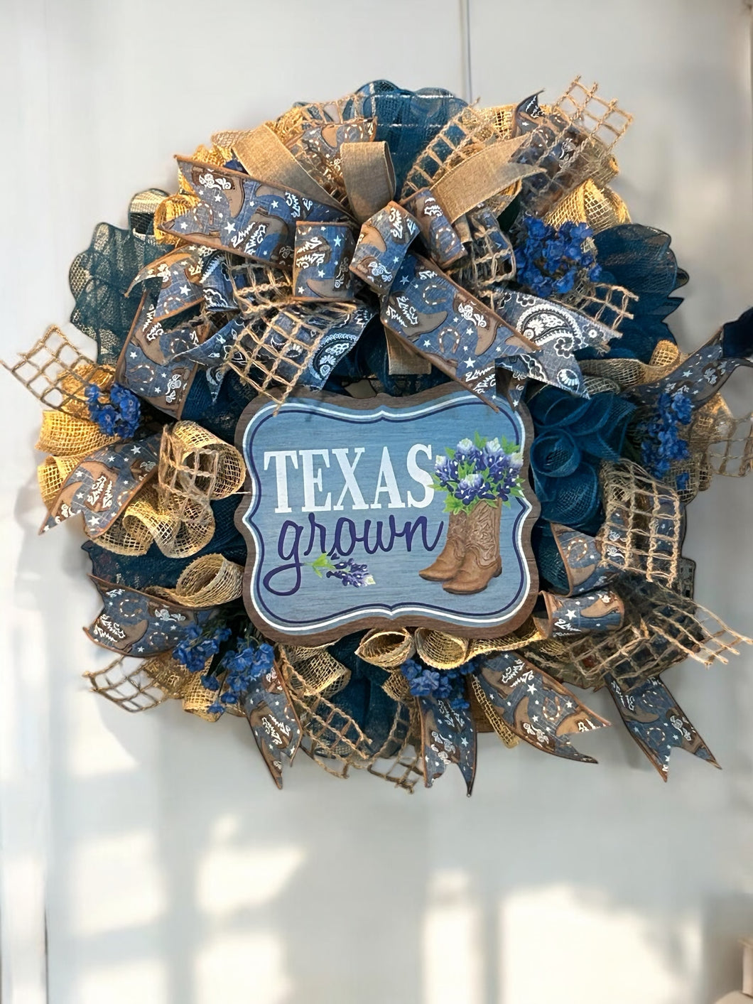 Texas Grown Wreath, Everyday Wreath, Texas Decor