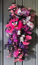 Load image into Gallery viewer, Pink Monster Halloween, Halloween Swag, Halloween Decor
