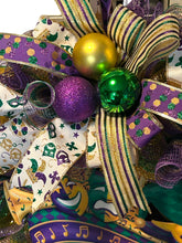 Load image into Gallery viewer, Mardi Gras Wreath, Mardi Gras Decor, Fat Tuesday
