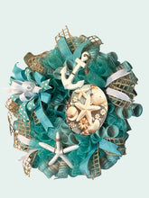 Load image into Gallery viewer, Beach House Wreath, Lake Beach Decor, Beach House Decor, Seashells, Coastal Decor
