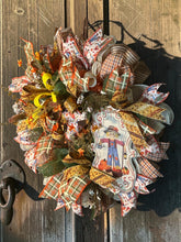 Load image into Gallery viewer, Scarecrow Wreath, Fall Wreath, Autumn, Harvest
