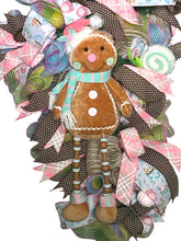Load image into Gallery viewer, Gingerbread Doll Christmas Swag, Gingerbread Christmas, Christmas Wreath, Christmas Decor
