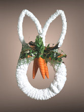 Load image into Gallery viewer, Easter Bunny Carrot Wreath, Easter Wreath, Easter Decor
