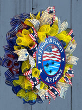 Load image into Gallery viewer, Air Force Wreath, Military Wreath, Veteran Gift, Patriotic
