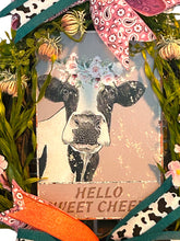 Load image into Gallery viewer, Hello Sweet Cheeks Wreath, Farmhouse Decor, Girl Cow
