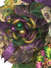 Load image into Gallery viewer, Mardi Gras Wreath, Mardi Gras Decor, Fat Tuesday Celebration

