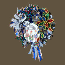 Load image into Gallery viewer, Nutcracker Merry Christmas Wreath, Christmas Decor, Nutcracker Christmas
