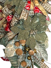 Load image into Gallery viewer, Rustic Christmas Swag Wreath, Christmas Decor
