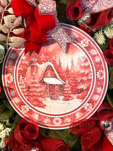 Load image into Gallery viewer, Winter Wreath, Winter Decor, Red and Gold Christmas, Christmas Wreath
