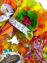 Load image into Gallery viewer, Fiesta Wreath, Fiesta Decor, Fiesta Door Decor
