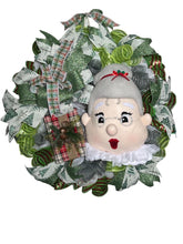 Load image into Gallery viewer, Mrs. Santa Claus Wreath, Christmas Wreath, Christmas Decor
