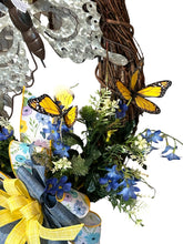 Load image into Gallery viewer, Rustic Butterfly Wreath, Butterfly Grapevine Wreath, Everyday Decor
