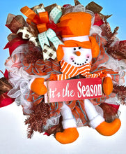 Load image into Gallery viewer, It’s the Season Snowman Wreath, Christmas Wreath, Christmas Decor

