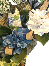 Load image into Gallery viewer, Birdhouse Wreath, Pastel Floral Wreath, Front Door Decor, Spring Summer Wreath
