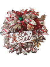 Load image into Gallery viewer, Oh Snap Gingerbread Wreath, Gingerbread Christmas, Christmas Decor
