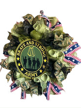 Load image into Gallery viewer, Army Wreath, Military Wreath, Patriotic, Veteran
